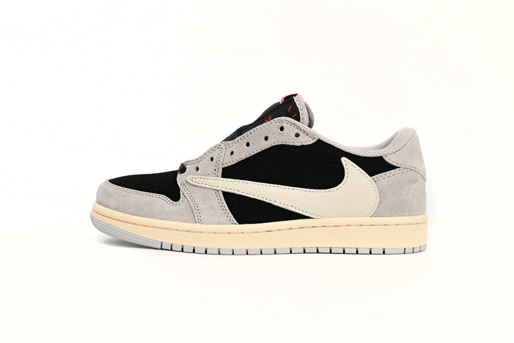 Travis Scott x Air Jordan 1 Low White Grey Low Gang Reps Sneaker DM7866-010