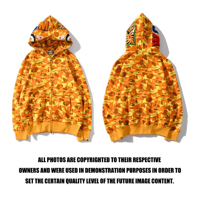Bathing Ape Hoodie Spring and Autumn Men and Women Camouflage Sweater