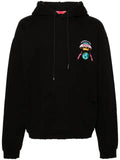 MEMBERS OF THE RAGE logo-patch distressed hoodie