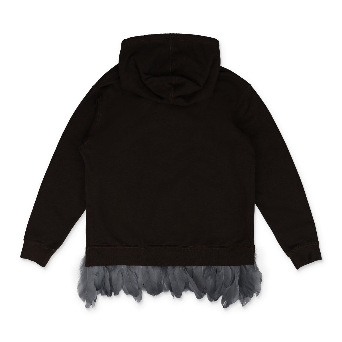 Brown Texas Longhorns Feather Trim Hoodie