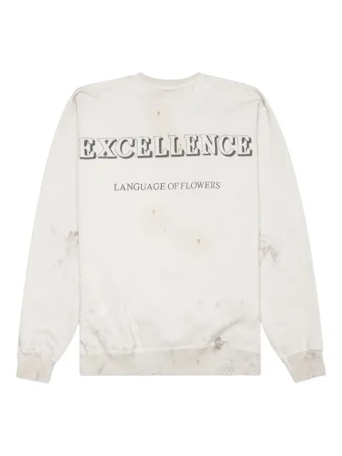 SAINT MXXXXXX cotton-print long-sleeves sweatshirt