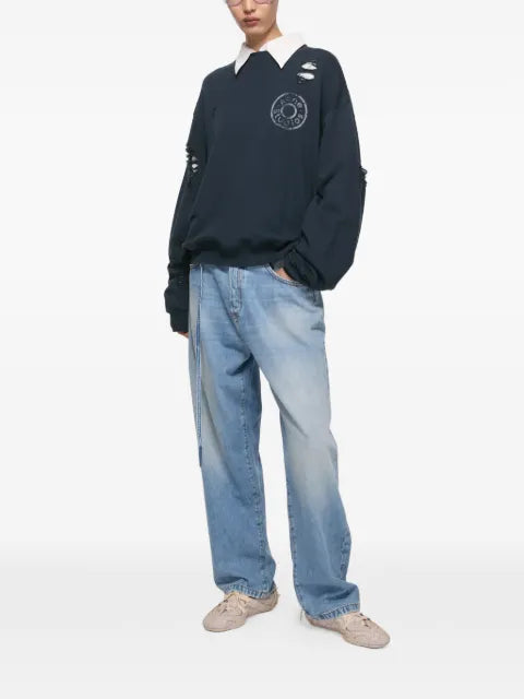 Acne Studios distressed fleece sweatshirt