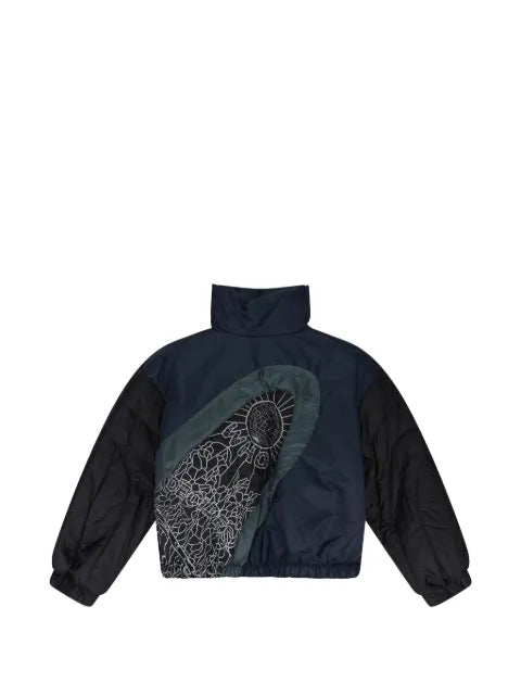 Who Decides War diagonal puffer jacket