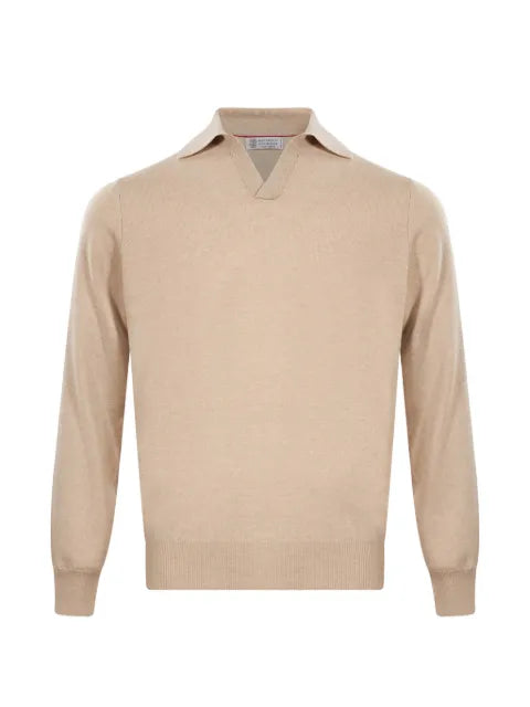 Brunello Cucinelli long-sleeve polo-collar sweater