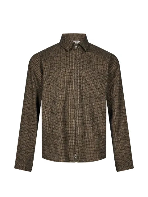 Another Aspect check-pattern zip-up overshirt