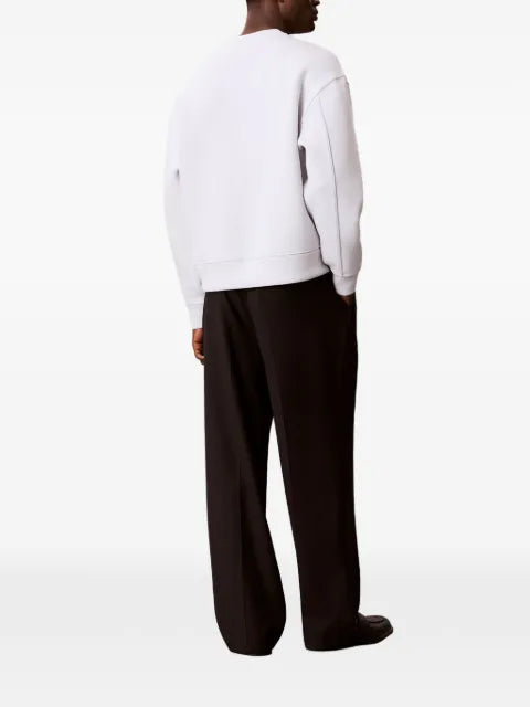 Calvin Klein logo-embossed dropped-shoulder sweatshirt