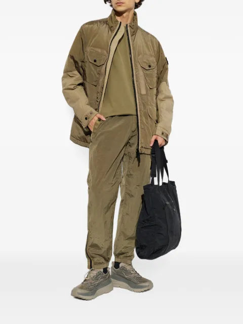 Stone Island logo-patch military jacket