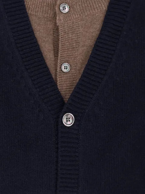 TONYWACK layered-effect button-up cardigan