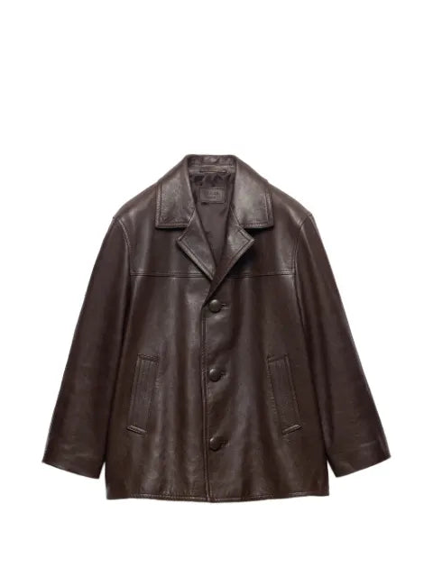Prada nappa leather caban jacket