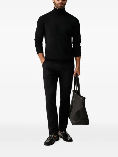Karl Lagerfeld roll-neck embroidered-logo sweater