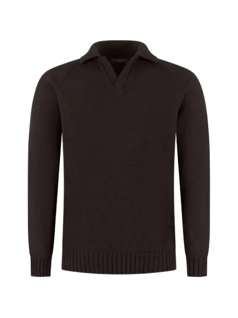 Zanone raglan-sleeve polo-collar sweater