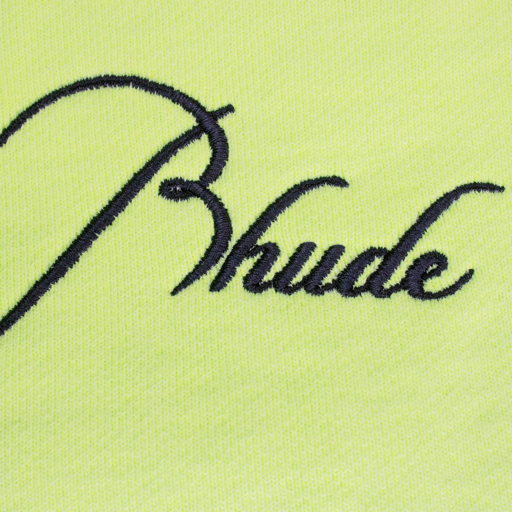 Neon Green Script Logo Terry Sweatpants