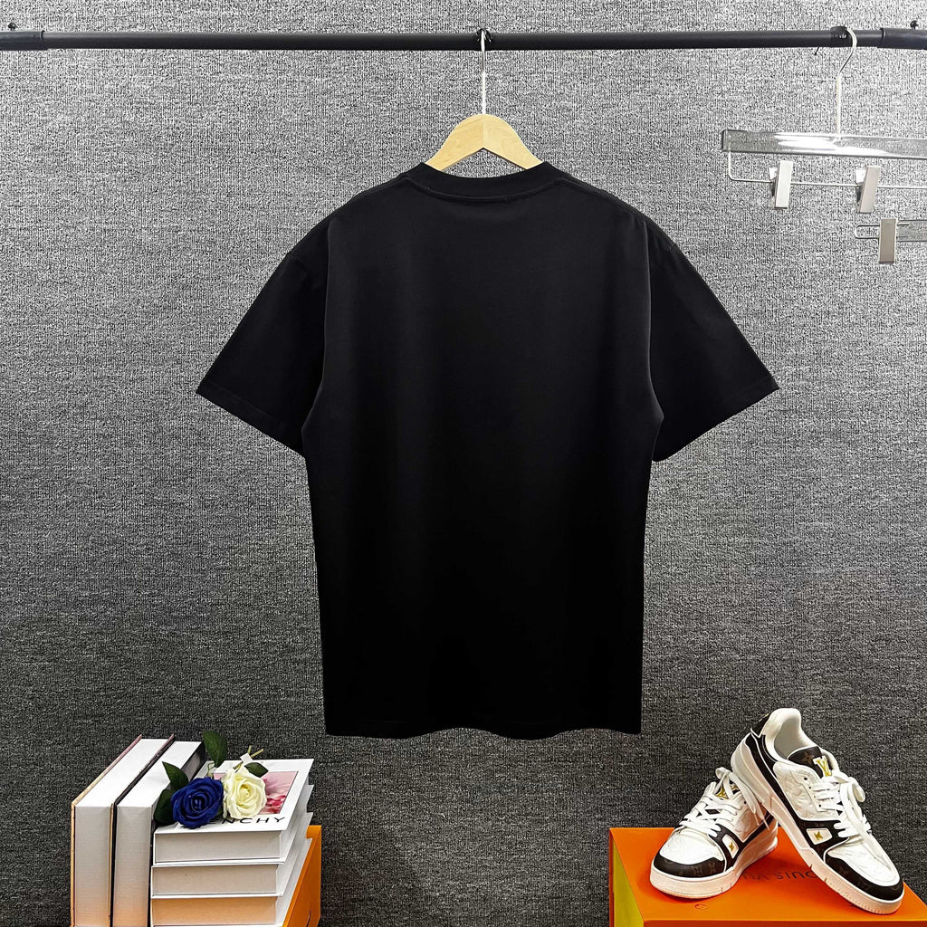 AMIRI Overlapping Stacked Letter Logo Crew Neck Short‑Sleeve T‑Shirt