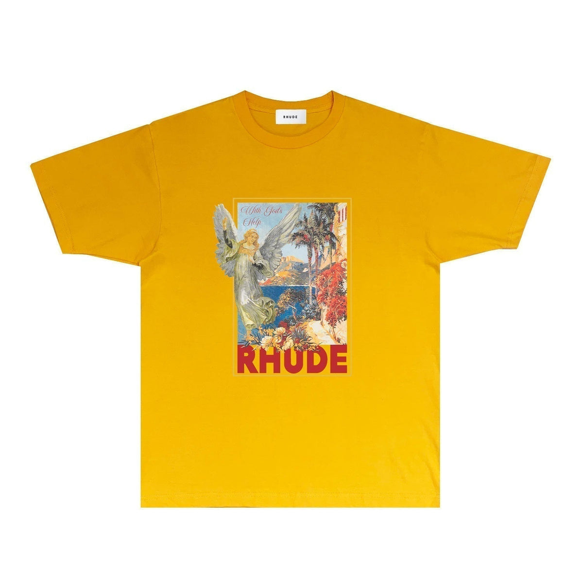 Rhude T-shirts Printed Trendy Pure Cotton