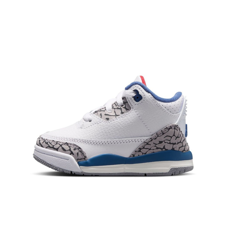 Toddler's Jordan 3 Retro "True Blue" Wht/Fire Red-True Blue (DM0968 104)