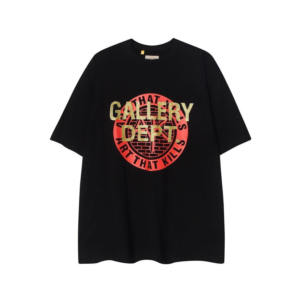 Gallery Dept T Shirts Men's Vintage Los Angeles Short-Sleeved T-shirt Gallery Dept Printed Loose