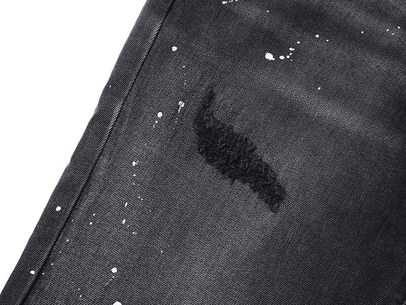 Purple Brand Black Paint Splatter Distressed Jeans