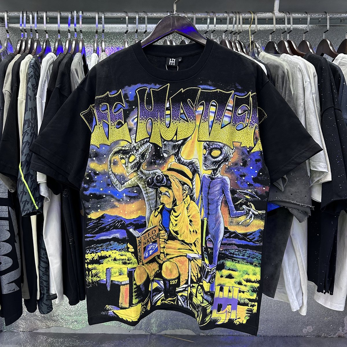 Life Hustlere Alien Graphic Short-Sleeve T-Shirt