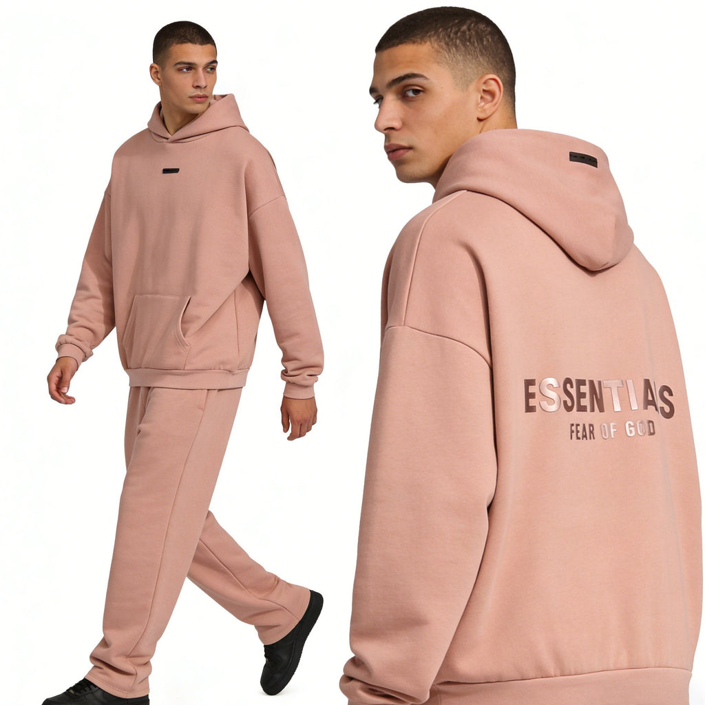 Fear of God Essentials Dusty Pink Hoodie & Pants Matching Set