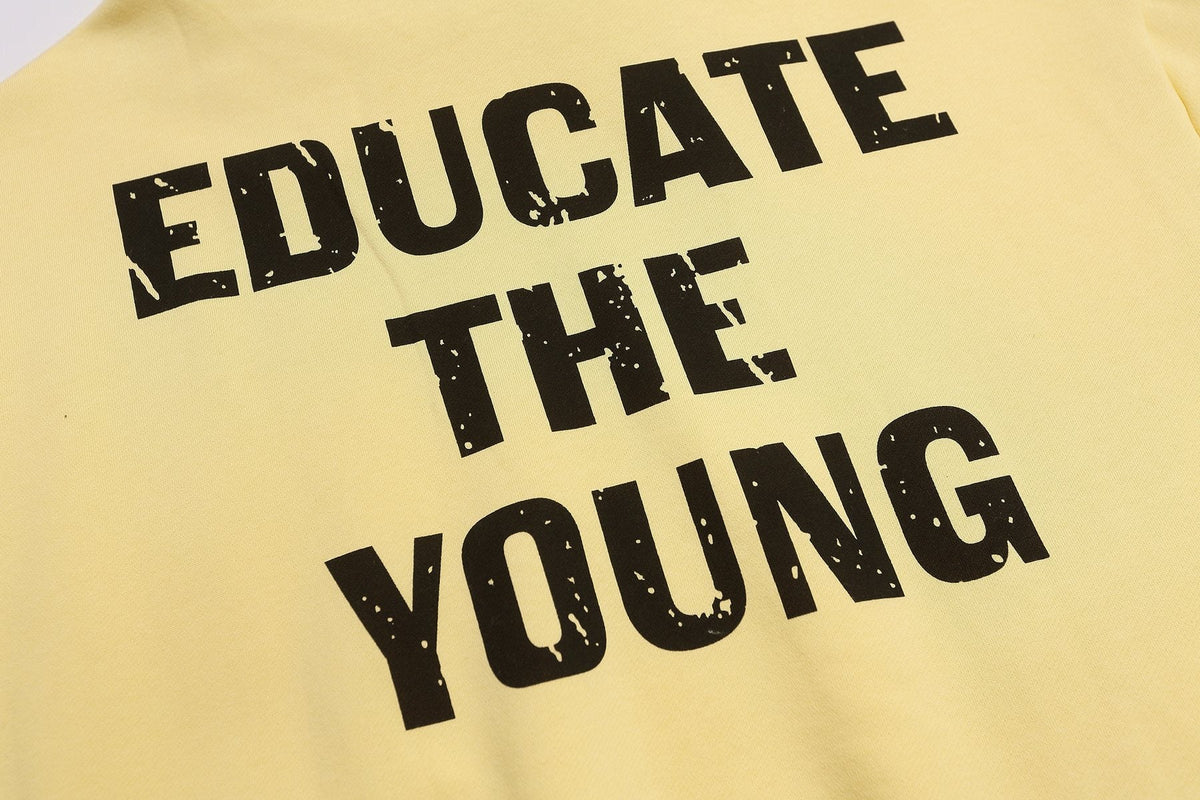 FOG Educate the Young Pale Yellow Hoodie