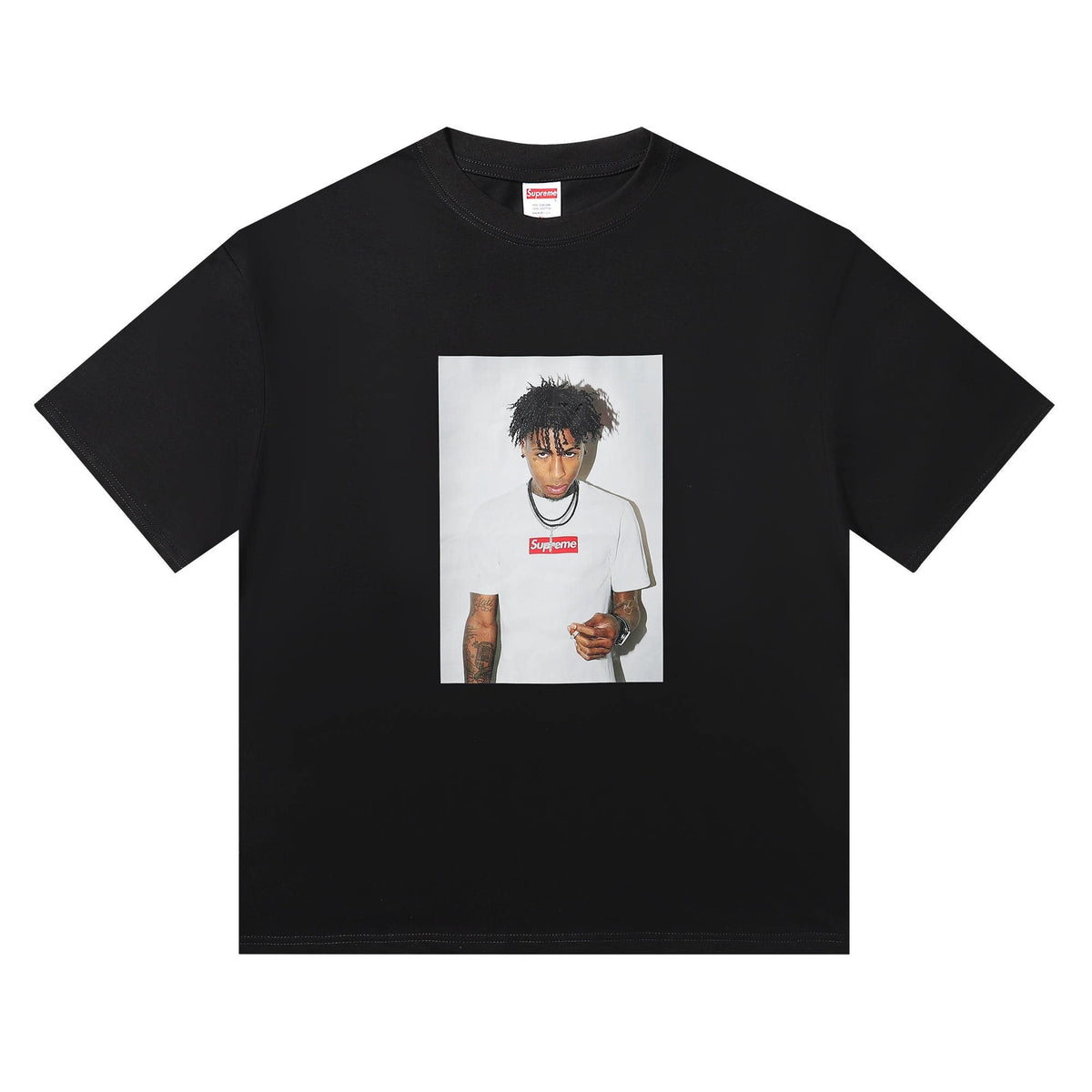 Supreme Rapper Portrait Graphic T-Shirt
