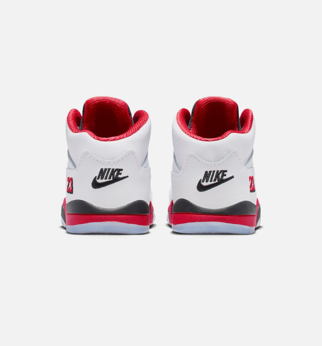 Air Jordan 5 Retro Fire Red Infant & Toddler Lifestyle Shoes - Fire Red/White