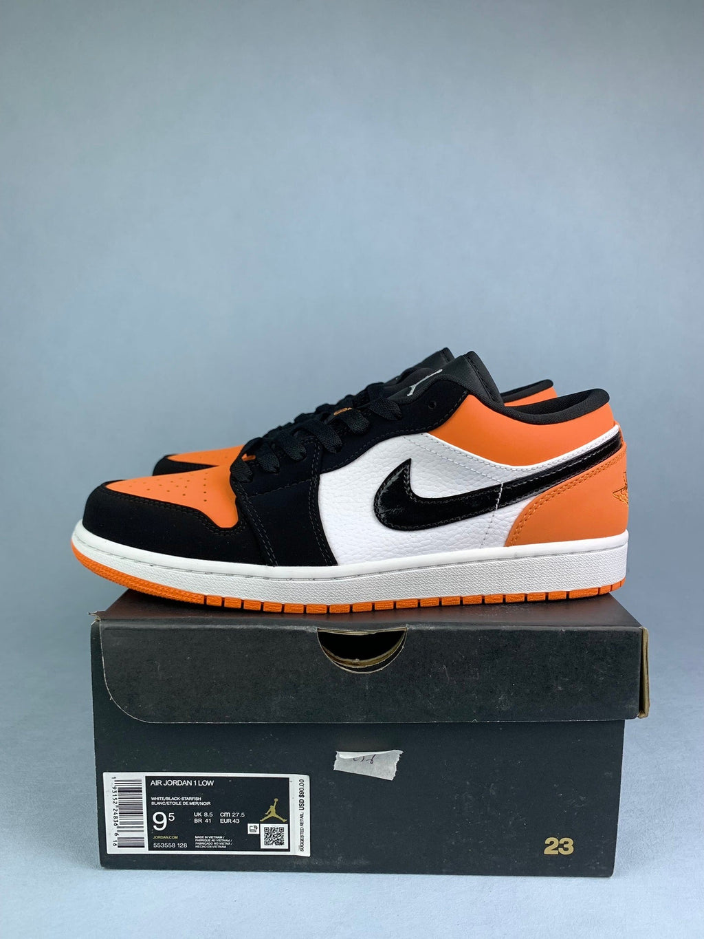 Air Jordan 1 Low Black Shattered Backboard 553558-128 Unisex Sneakers