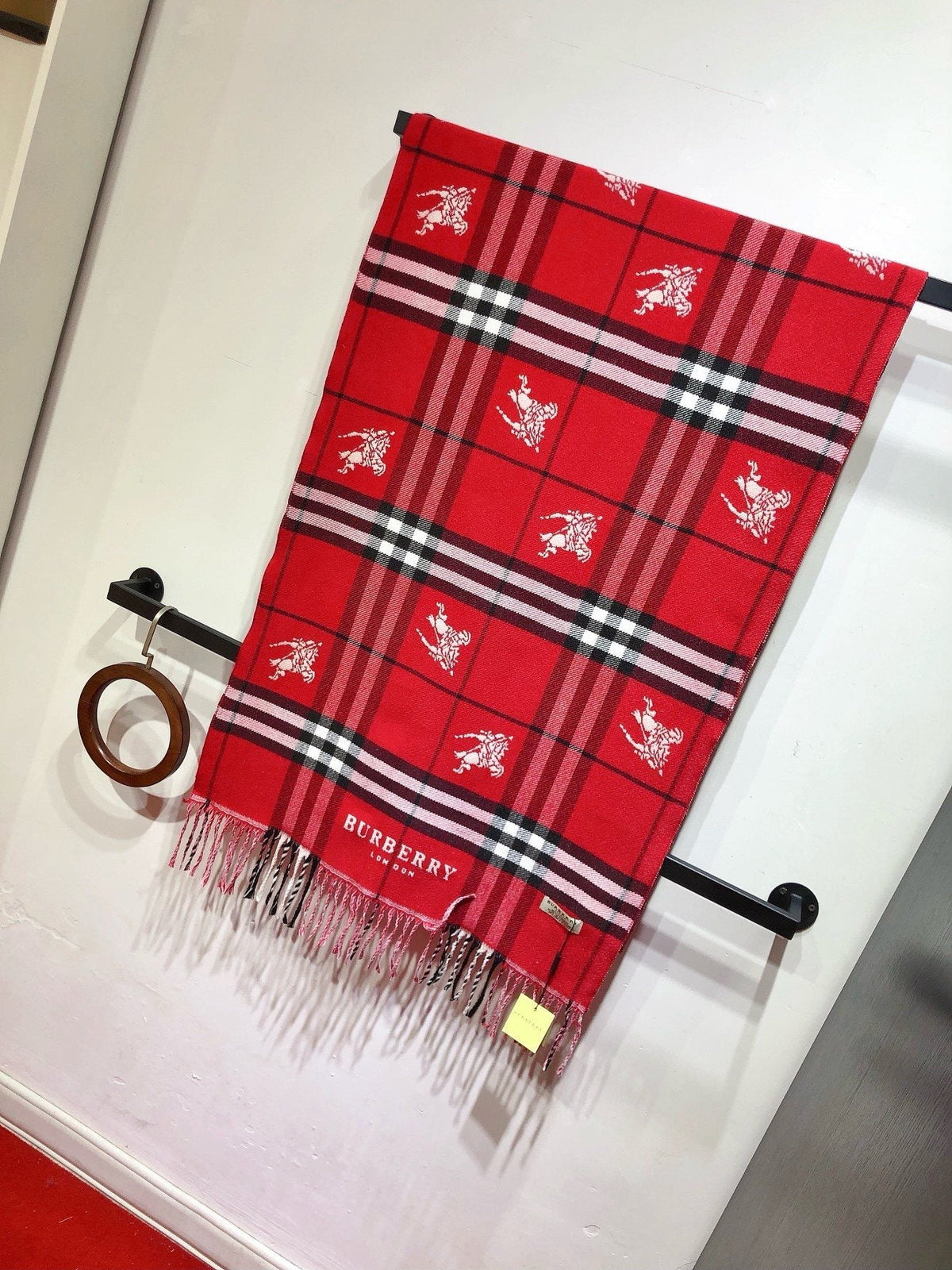 Burberry Plaid Fringed Scarf