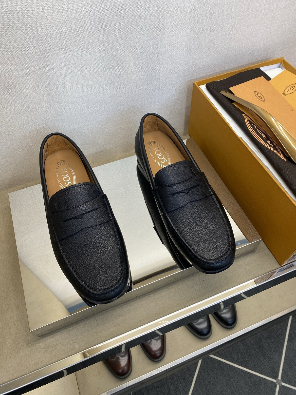 TOD'S Men's Textured Penny Loafers