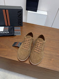 Zegna Suede Low-Top Sneakers