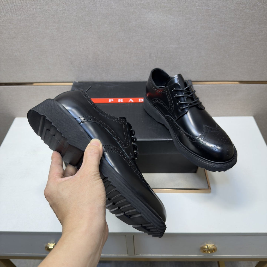 Prada Wingtip Lace-Up Shoes