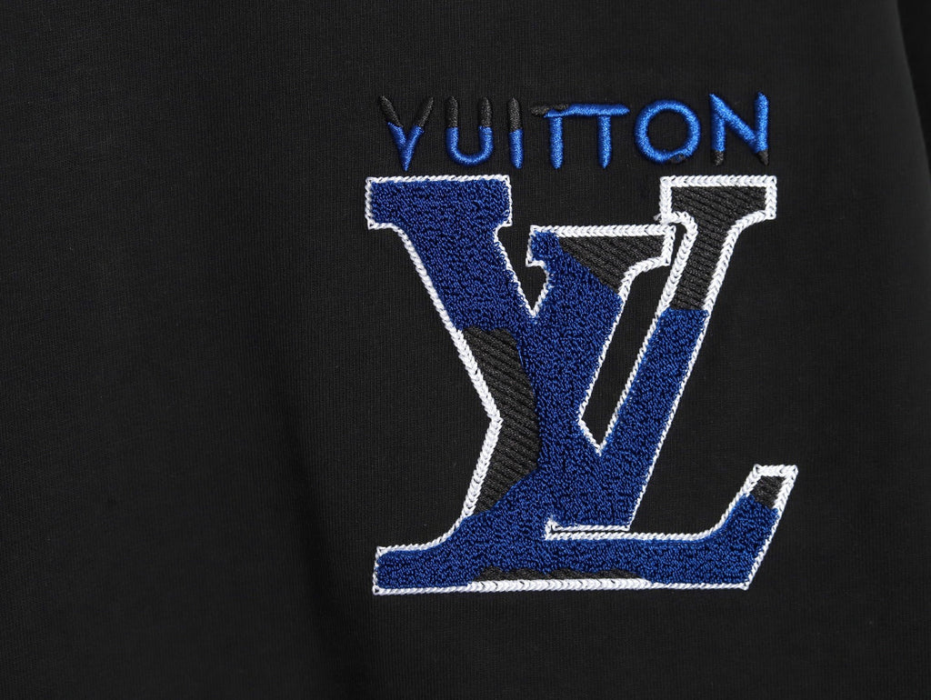 Louis Vuitton LV Chest-Lettering Short-Sleeve T-Shirt - Black